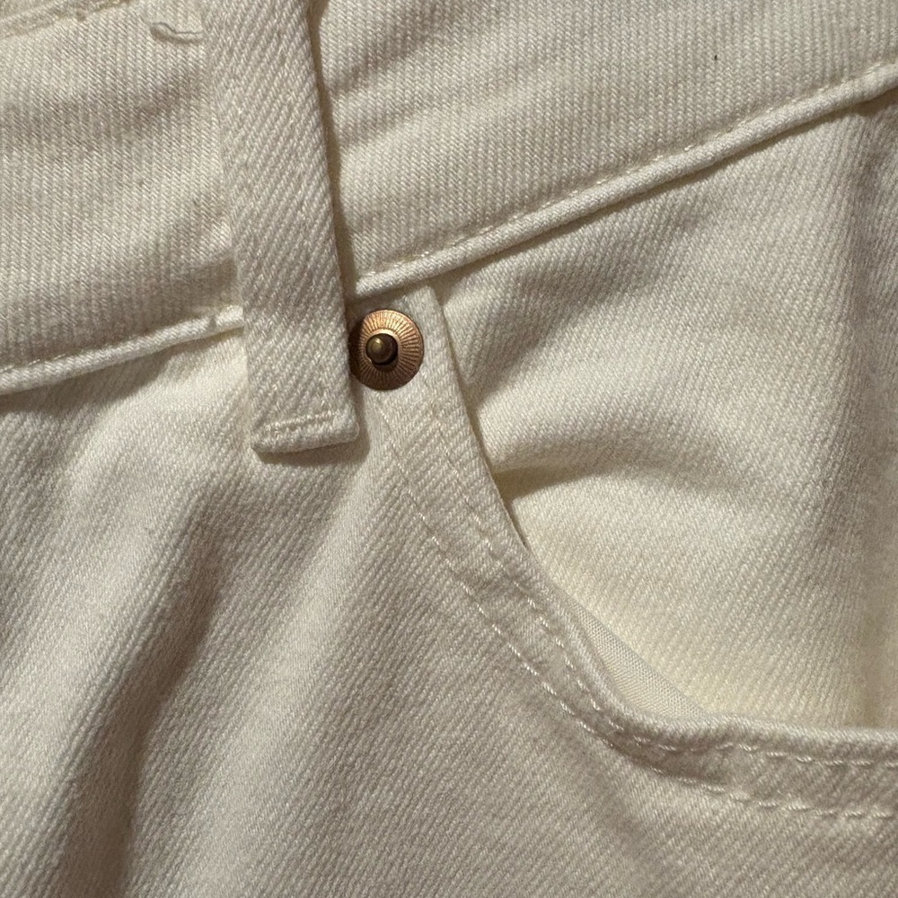 H&M HIGH RISE SLIM STRAIGHT ANKLE JEANS OFF WHITE size 10 NWOT - Picture 4 of 14